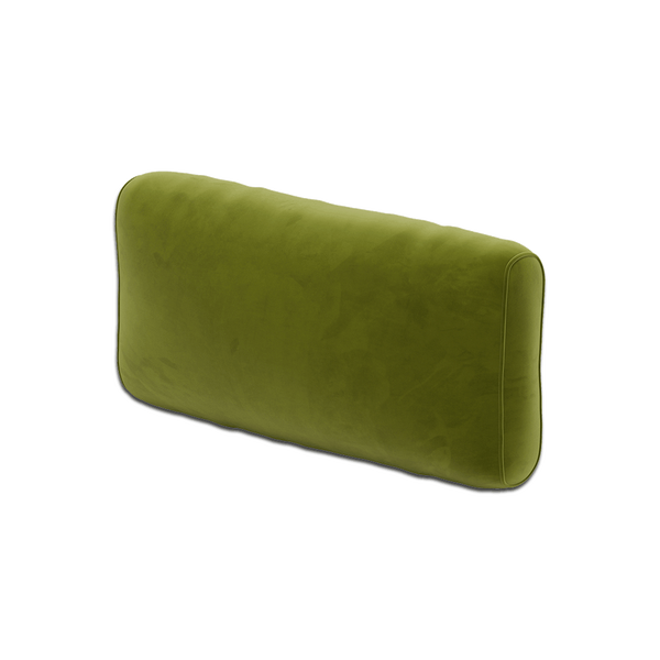 Myk ryggpute på mål i velour - Olive. - S6020