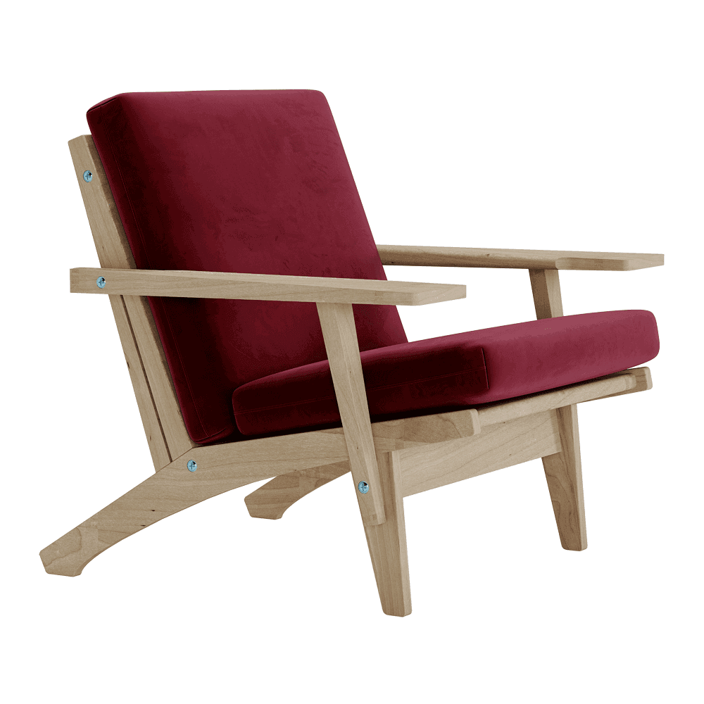Se bildet i fullskjerm Putesett til Wegner GE 370 i velour