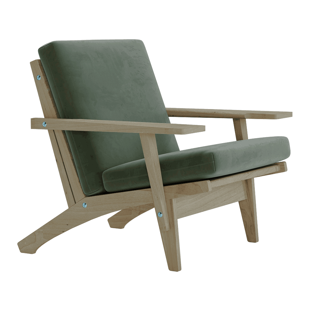 Se bildet i fullskjerm Putesett til Wegner GE 370 i velour