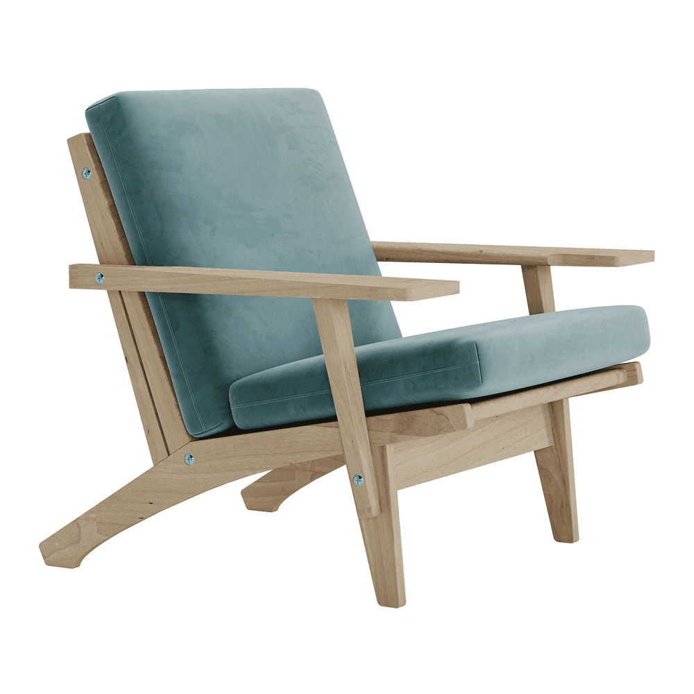Se bildet i fullskjerm Putesett til Wegner GE 370 i velour