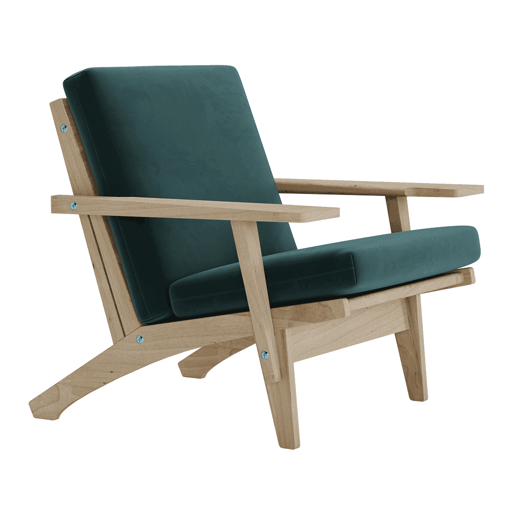 Se bildet i fullskjerm Putesett til Wegner GE 370 i velour