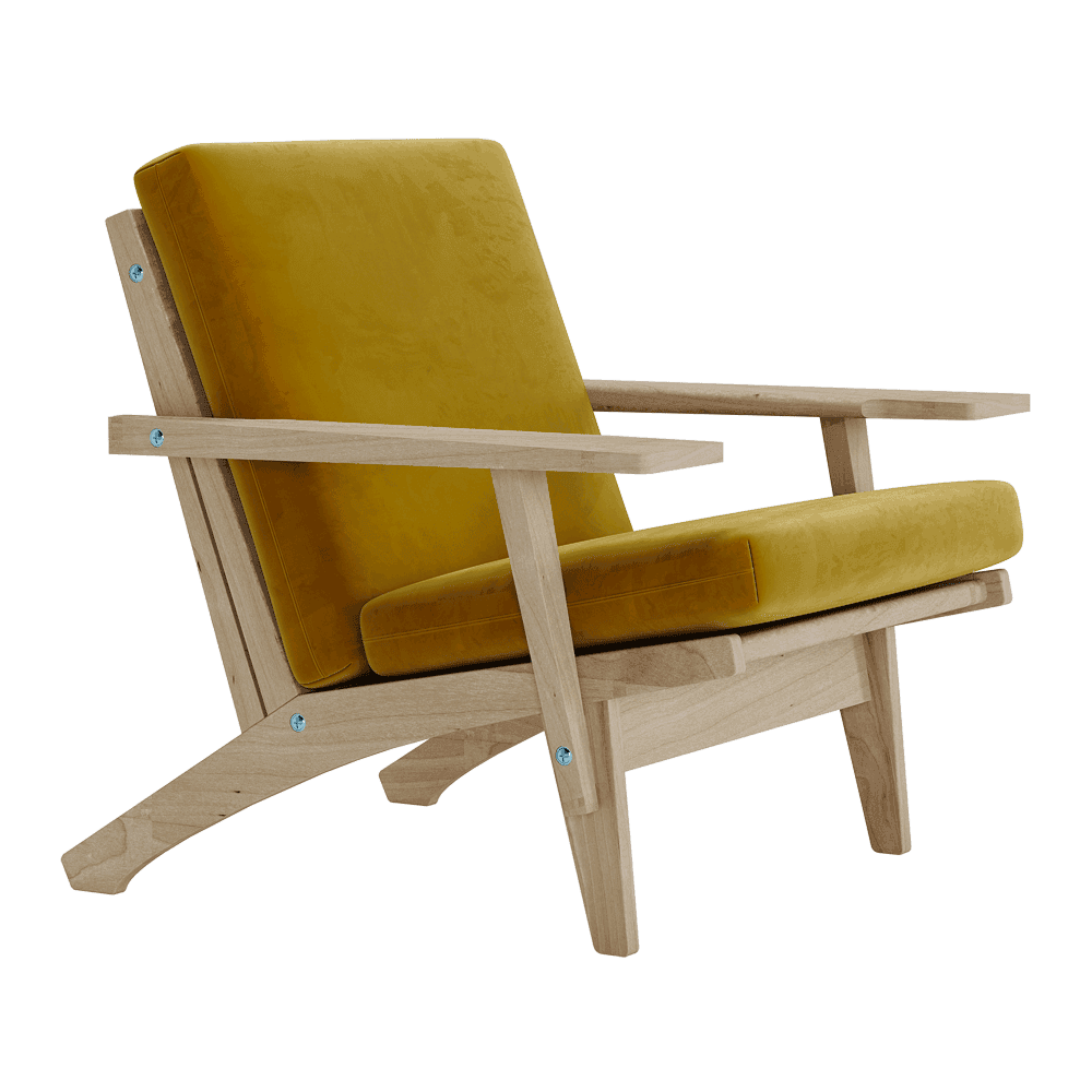 Se bildet i fullskjerm Putesett til Wegner GE 370 i velour