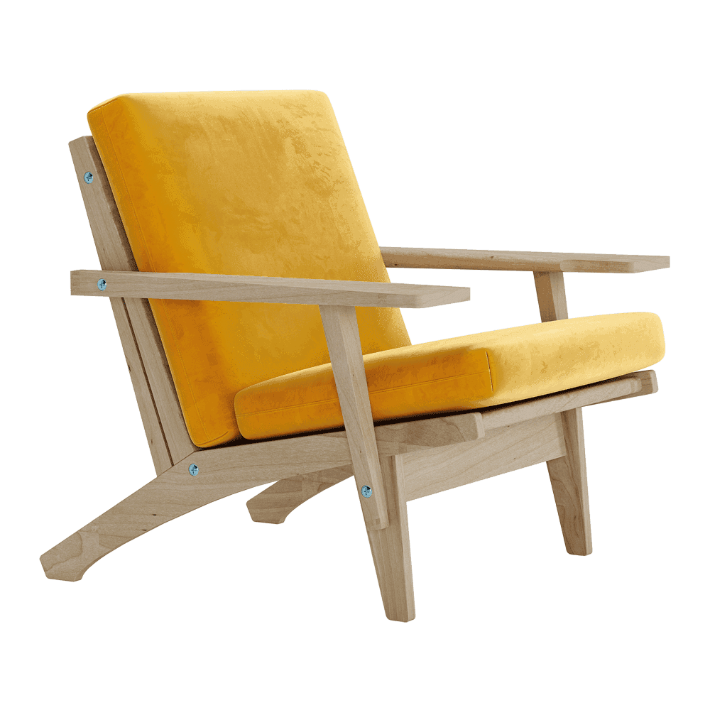 Se bildet i fullskjerm Putesett til Wegner GE 370 i velour
