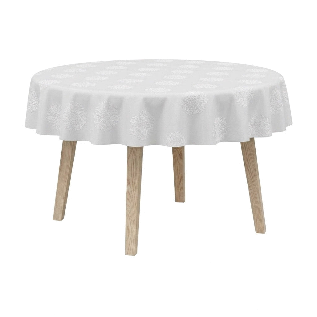 Se bildet i fullskjerm Rund duk i damask