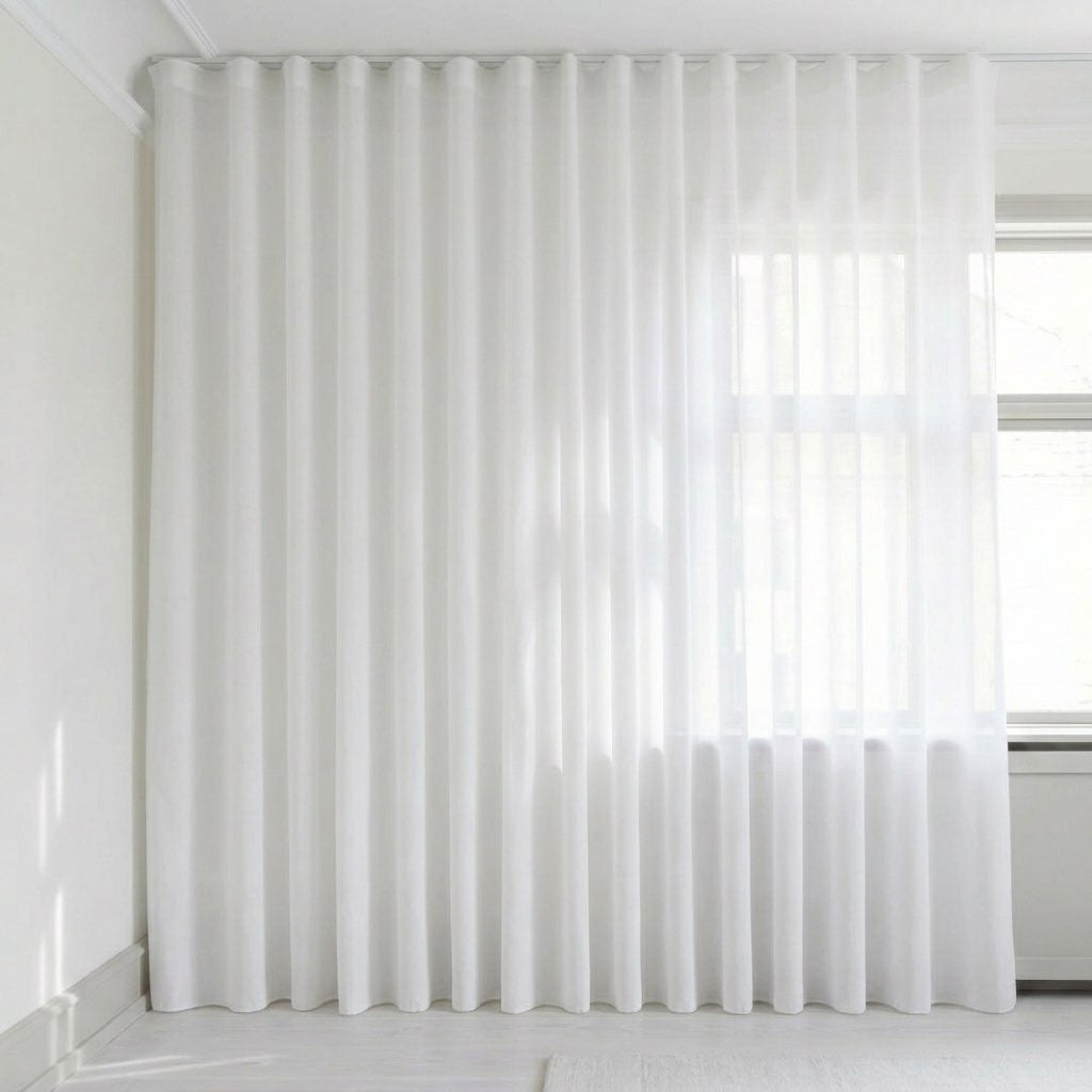 Se bildet i fullskjerm Transparent gardin på mål – Silva