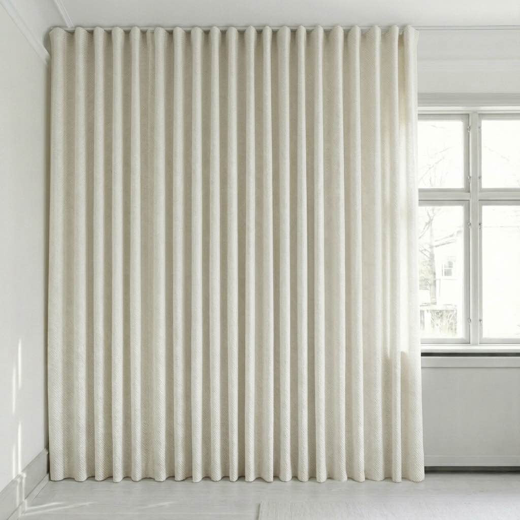 Se bildet i fullskjerm Semitransparent gardin på mål – Rina