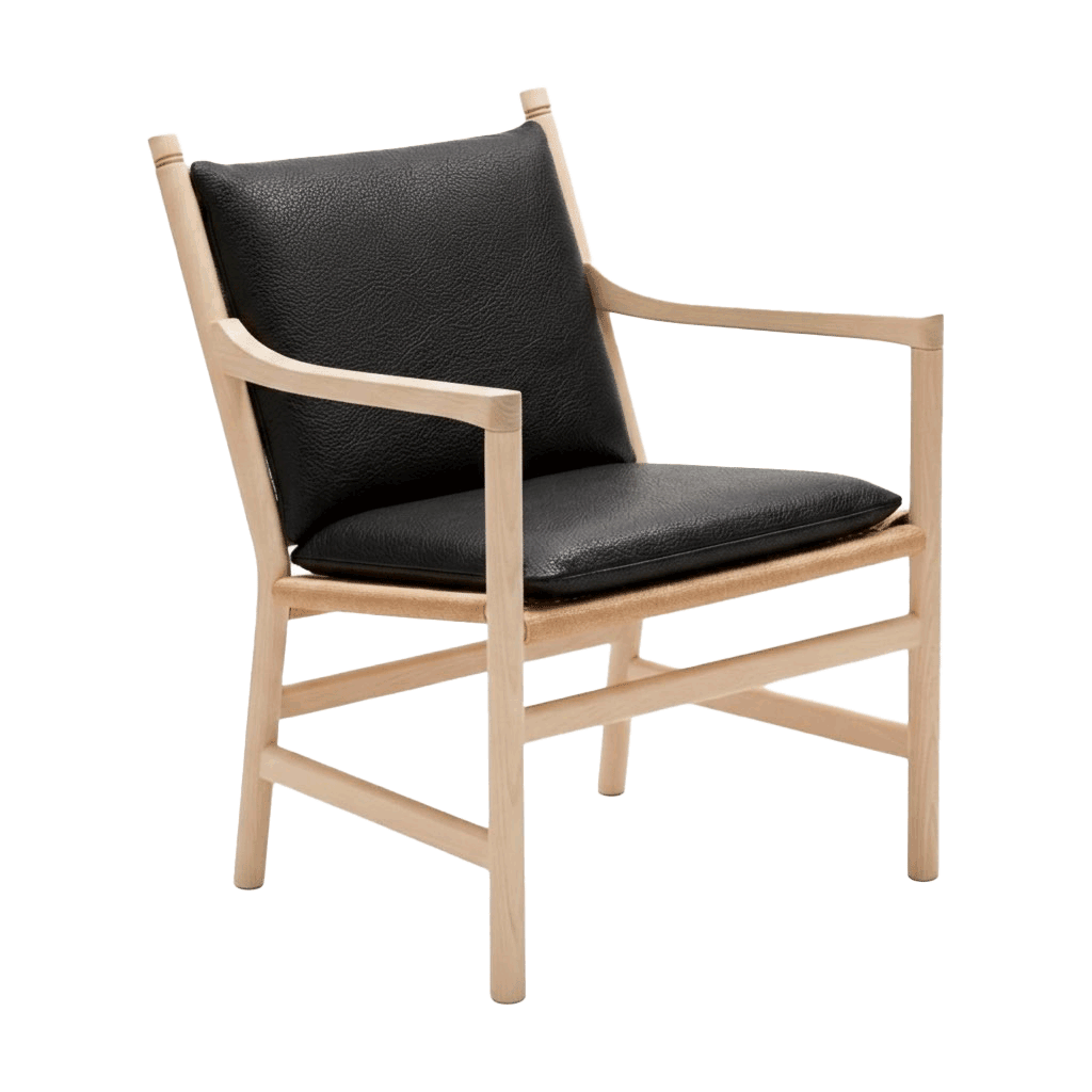 Se bildet i fullskjerm Putesett til Wegner CH44 i skinn
