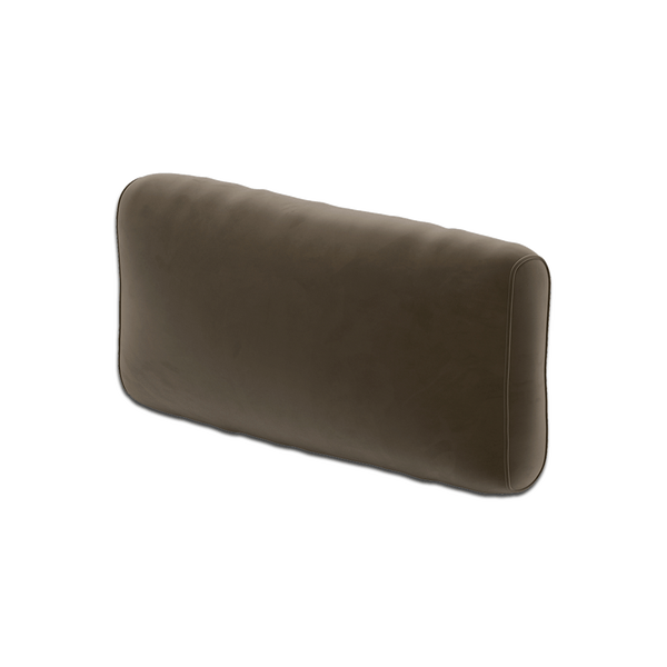 Myk ryggpute på mål i velour - Deep gray. - S6013