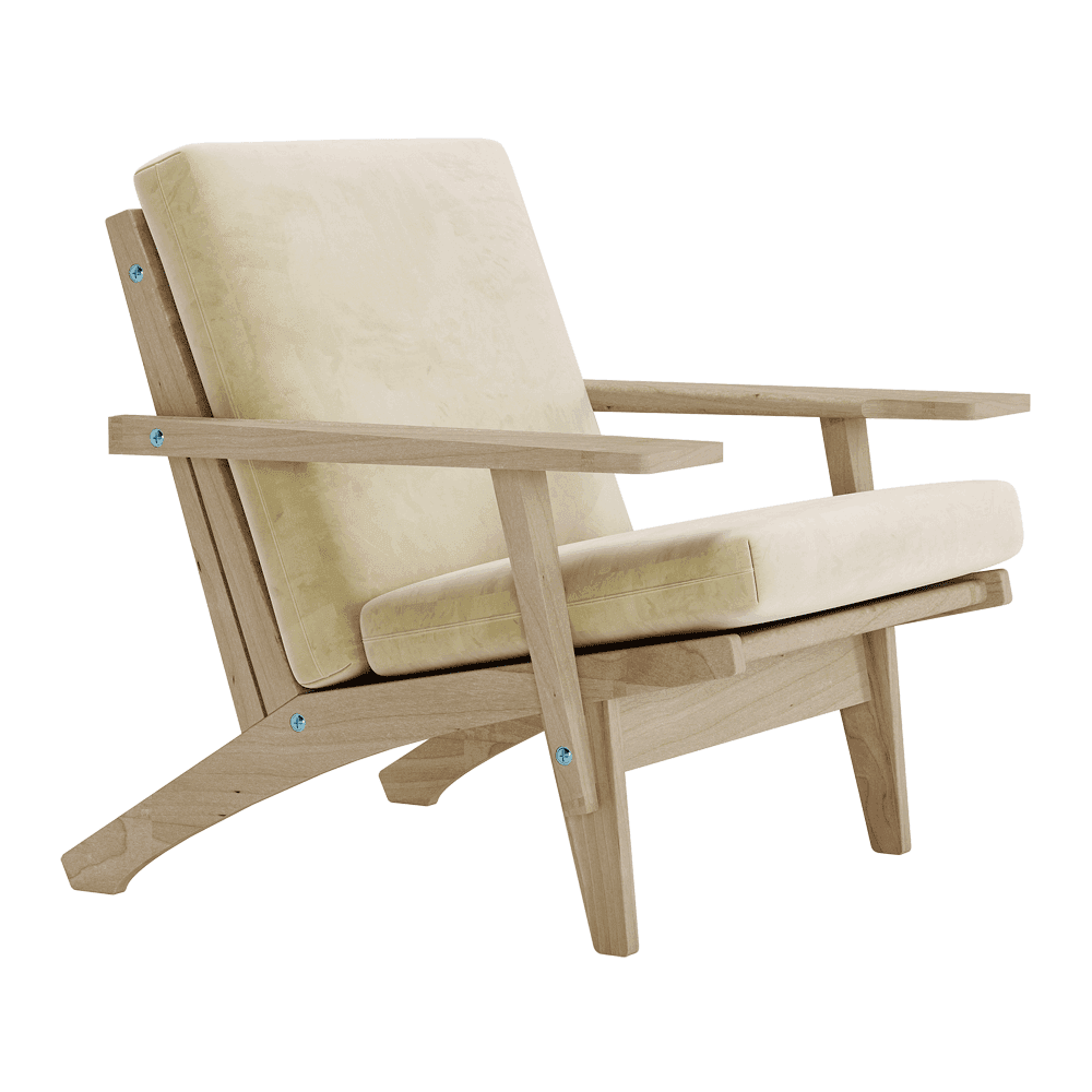 Putesett til Wegner GE 370 i velour