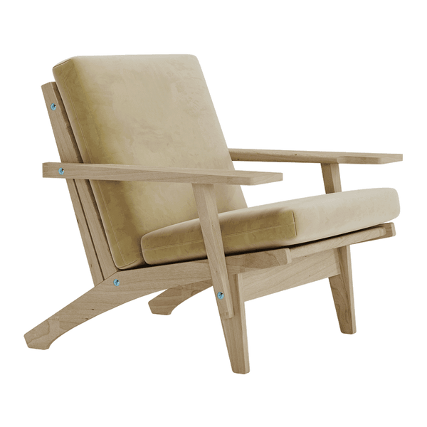 Sittepute på mål i velour - Sand - S6002.