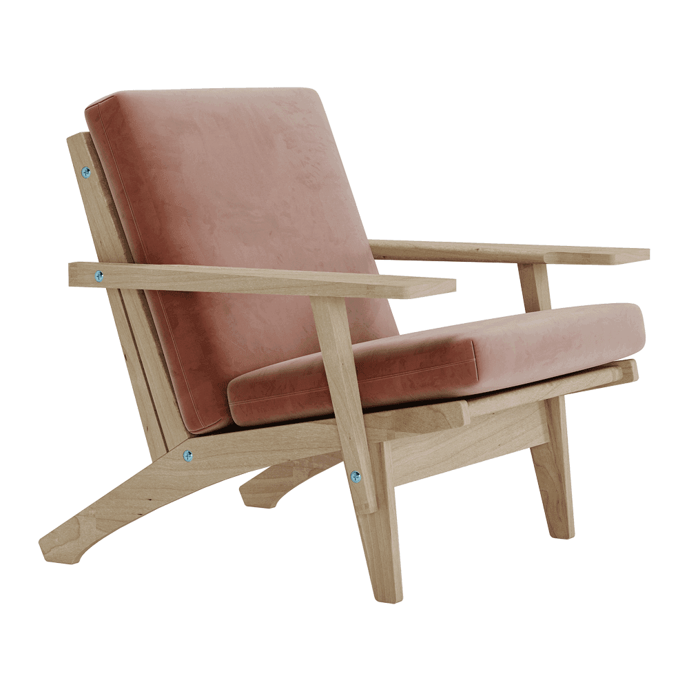 Putesett til Wegner GE 370 i velour