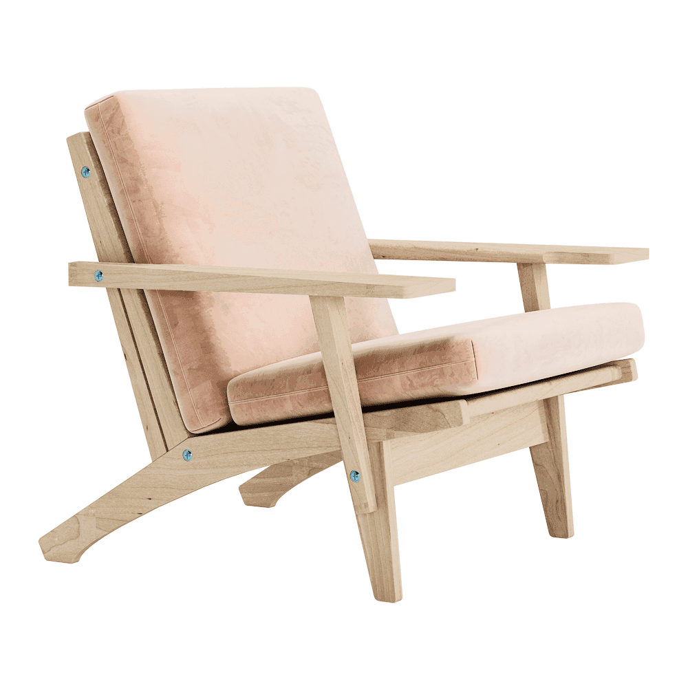 Putesett til Wegner GE 370 i velour