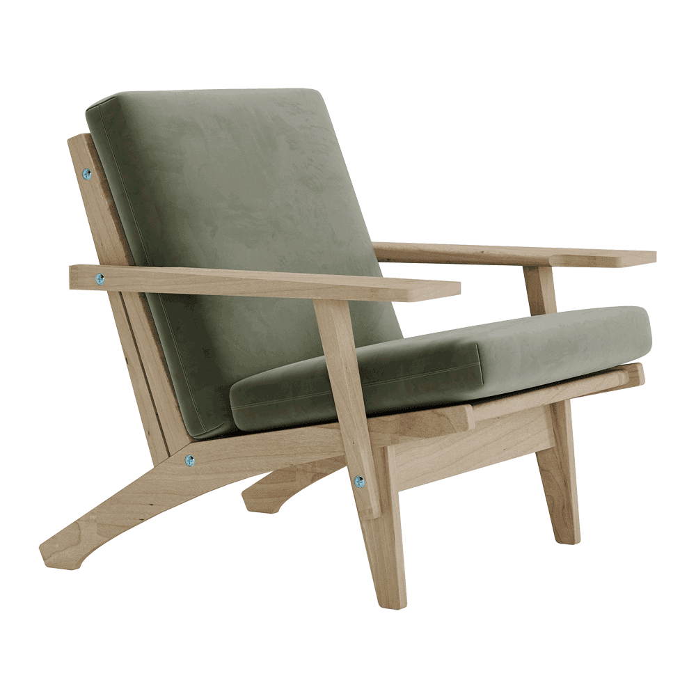 Putesett til Wegner GE 370 i velour