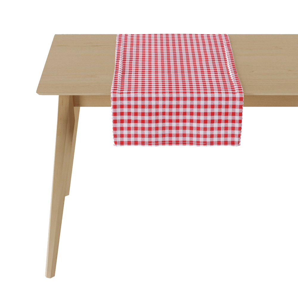 Rutete bordløper på mål