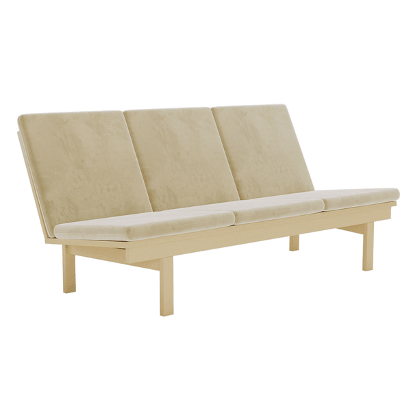 Putesett til Wegner GE 240/290 i velour - Velour - Sand - S6002.