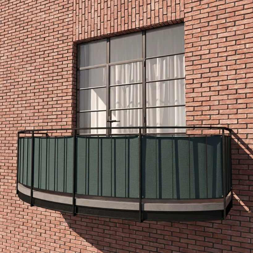 Balkongskjerming i Sunproof olefin