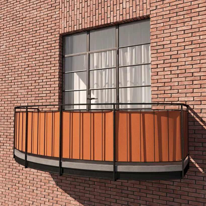 Balkongskjerming i Sunproof olefin