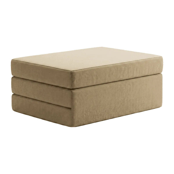 Foldemadrass på mål i velour - Sand - S6002