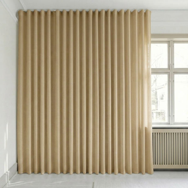 Semitransparent gardin på mål – Rooma - Khaki - C1609