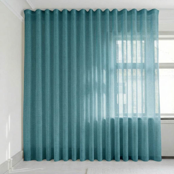 Transparent gardin på mål – Suula - Surf Blue - C1509