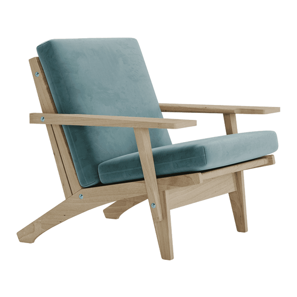 Putesett til Wegner GE 370 i velour - Cloud - S6017.