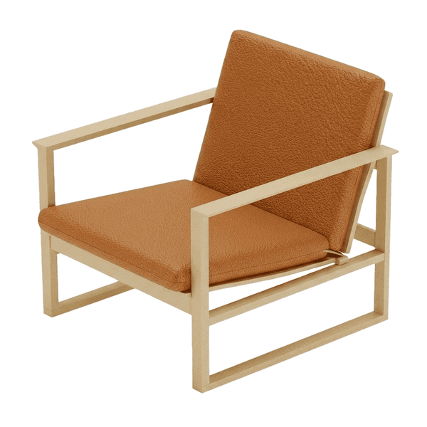 Putesett til Børge Mogensen 2256 i skinn - Cognac - S3000