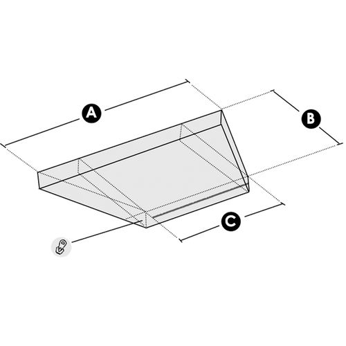 Trapez – lynlås kort side