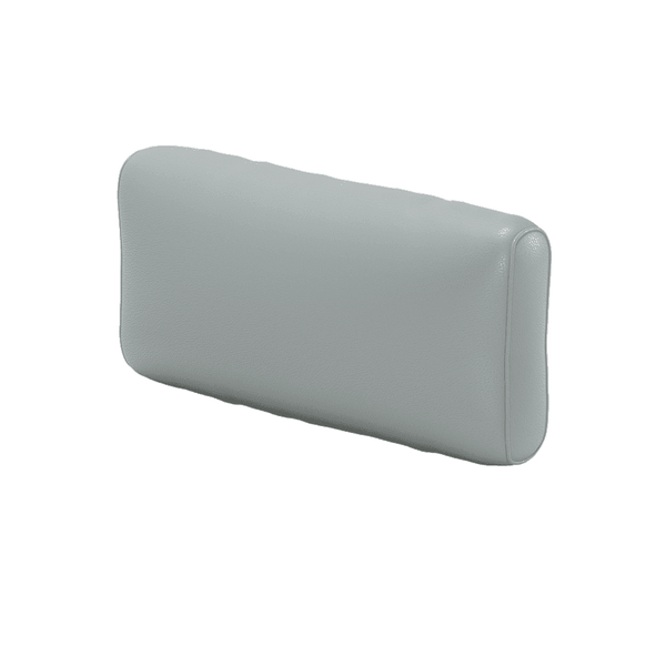 Myk ryggpute på mål i kunstskinn - Aluminium - S3104.