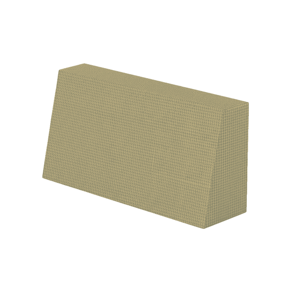 Skrå ryggpute på mål i mønstret ull - Oil Yellow - S7103.