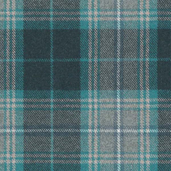 Stoffprøve – Sherlock i ull, mønstret - Midnight Navy - S7209